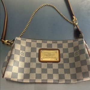 Louis Vuitton Brown and Cream Shoulder Bag with Iconic Design